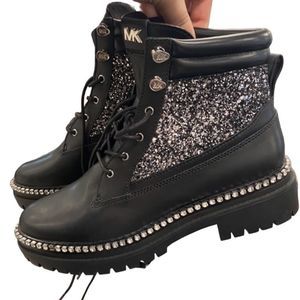 Michael Kors Glitter Combat Boot